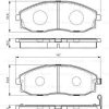 BOSCH 0986495065 - ON FREN BALATASI HYUNDAI STAREX 2.5 97-02