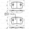 BOSCH 0986495305 - ARKA FREN BALATASI ALFA ROMEO GIULIETTA 1.4 TB 1.6 JTD 09 13