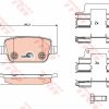 TRW GDB1708 - ARKA FREN BALATASI MONDEO IV CA2  07>14 S-MAX 09> 06> S-MAX 09> MONDEO III 00>07 IV 07> KUGA 08> GAL