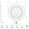 BOSCH 0986479713 - ARKA FREN DISK AYNASI VOLVO XC60 08=>17