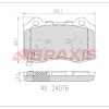 BRAXIS AB0613 - FREN BALATASI ARKA 300 C 04> 12 GRAND CHEROKEE 04> CHEVROLET CAMARO 6.2 09>