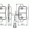 BRAXIS AA0231 - ARKA FREN BALATASI ALFA ROMEO GIULIETTA 1.4 TB 1.6 JTD 09>13