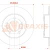 BRAXIS AE0847 - FREN DISKI ARKA LAGUNA I 95>01 SAFRANE 92>00 DUZ 265mm 5 BIJON