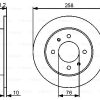 BOSCH 0986479484 - ARKA FREN DISK AYNASI HYUNDAI ELANTRA 1.6 1.8 2.0 00-06 LANTRA 90-95 258X4