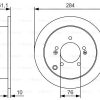 BOSCH 0986479U37 - ARKA FREN DISK AYNASI HYUNDAI SANTAFE 01-> TUCSON 04-> TRAJET 00-> KIA SPORTAGE 04-> (284X5)