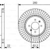 BOSCH 0986479B05 - ON FREN DISK AYNASI HYUNDAI I20 2015> KIA RIO 11> 1.4 CRDI 280 MM 15JANT