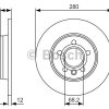 BOSCH 0986479R91 - ARKA FREN AYNASI TRANSPORTER T4 2.4 / 2.5 96>03