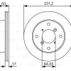 BOSCH 0986479R96 - ON FREN DISK (AYNASI) HAVALI SUZUKI ALTO 1994-2002 SUZUKI SWIFT 1989-2001 JUSTY 1.3 4WD 1995-2003 (2