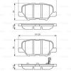 BOSCH 0986495358 - ARKA FREN BALATASI MITSUBISHI ASX 12-> OUTLANDER II 12-> MAZDA 6 13-> CITROEN C4 12->