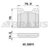 BRAXIS AA0376 - FREN BALATASI ON ALFA ROMEO SPIDER 115 77>93 , MERCEDES W114 68>76 W115 68>73 W113 68>71 , TRANSPORTER II 72 82