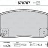 VALEO 670707 - ON FREN BALATASI (TK) PICANTO 1,1 04