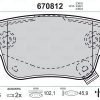 VALEO 670812 - ARKA FREN BALATASI DISK TOYOTA AVENSIS 1.6 03-08 COROLLA VERSO 04-07