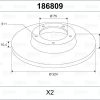 VALEO 186809 - ARKA FREN DISKI BMW X5 E53 3,0 4,4 00>06 Ø:324MM Y:80,2MM K:12MM