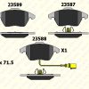 KALE B 23587 203 05 - ON FREN BALATASI CADDY 03> GOLF V A3 OCTAVIA TOURAN TOLEDO 04> PASSAT JETTA 05> FISLI