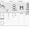 MAHLE 0399502 - MOTOR PISTON SEGMAN P306 P605 P405 YM P806 ZX XANTIA EVASION XU10J2 / XU10J2C (TEPE 5,02 CUKUR) 86,6