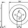 BOSCH 0986479420 - ARKA FREN DISK AYNASI DUZ YARIS II 06>11 260X4