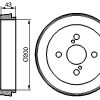 BOSCH 0986477138 - FREN KAMPANASI ARKA YARIS 1999-2005 - YARIS VERSO 2002-> 200X4